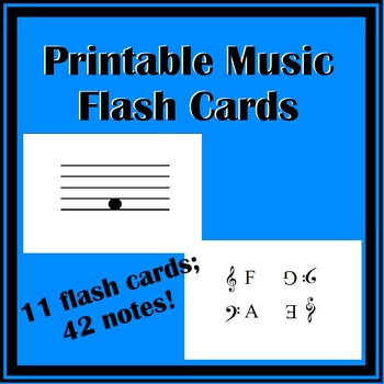 Preview of Printable Music Flash Cards