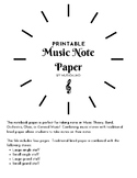 Printable Music Note-taking Paper