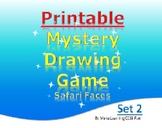 Printable Mystery Drawing Set 2 Safari Faces Elementary Fun Game