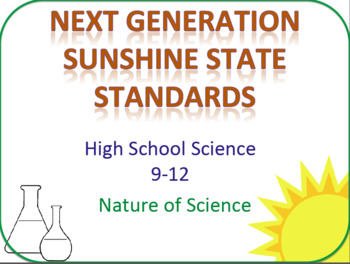 Preview of Printable NGSSS 9-12 Nature of Science