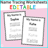 Printable Name Tracing Worksheets, Editable Name Tracing a