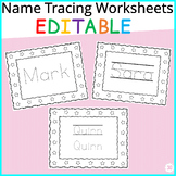 Printable Name Tracing Worksheets, Editable Name Tracing a