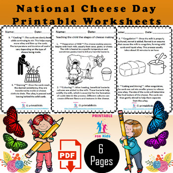 Preview of Printable National Cheese Day,The wonderful stages of cheese formation