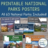 Printable National Park Posters | All 63 Parks Included