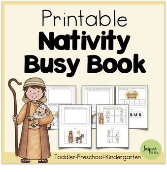 Preview of Christmas Nativity Story Busy Book (Prek, Preschool, Kindergarten)