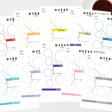Printable Note Template - Set of 10 Colors - Student Revie