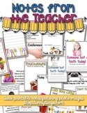 Printable Notes from the Teacher