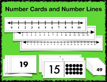 printable number cards and number lines by maritza good idea tpt