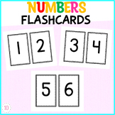 Printable Number Flashcards, Number Cards, Black and White