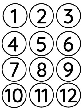 Printable Number Labels 1-36 by Mrs Smith's Classroom | TpT