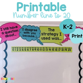 Preview of Printable Number Line Up to 20