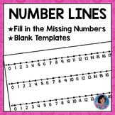 Printable Fill in the Missing Numerals and Blank Number Li