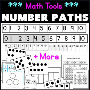 Preview of Printable Number Path and Math Tools for Kindergarten Common Core Math