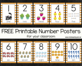 Printable Number Posters - FREE Classroom Decor!