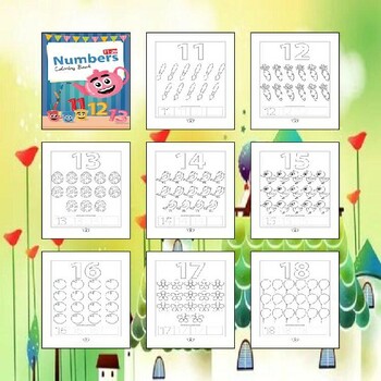 Letters & Numbers Coloring Book: 8.5” x 11”