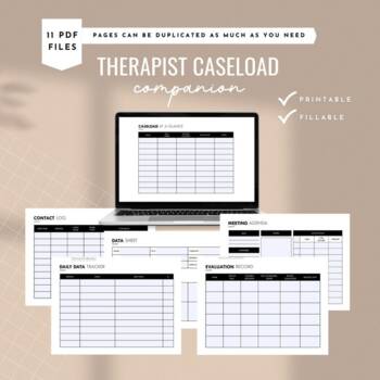Preview of Printable Occupational Therapy, SLP, and Physical Therapy Caseload Management