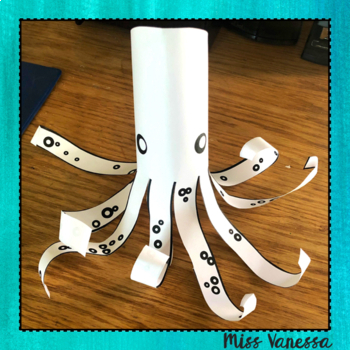 Printable Octopus Craft - Ocean Animals Activity by Miss Vanessa