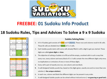 sudoku rules teaching resources teachers pay teachers