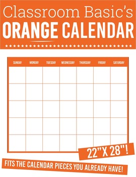 Preview of Printable Orange Calendar (22"X28"!)