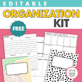 Organization Kit Freebie: To-Do List, Schedule, Weekly Overview, Binder Covers