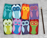 Printable Owl Gift Tags - 8 Handmade Round Edge Owl Favors