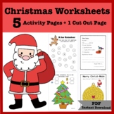 Printable PDF Christmas Activity Sheets for Kids, Children
