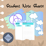 Printable PDF Graphic Organizers and Note Sheets