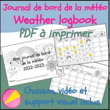 Preview of Printable PDF: Weather logbook 2022-2023 FRENCH | journal de bord de la météo