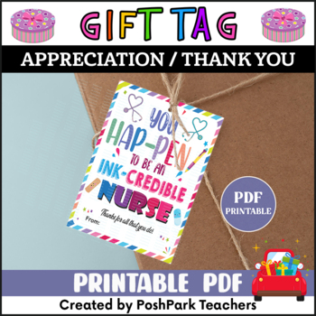 Printable Nurse Appreciation, You Happen To Be Ink-Credible Nurse