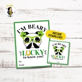 Printable Panda St. Patricks Day Gift Tags | I'm Beary Luc