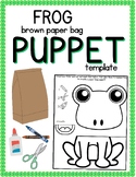 Printable Paper Bag Frog Puppet Template
