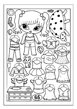 Girls Coloring Pages/girls Colouring Pages/kids Coloring Page Set/doll  Fashion/doll Clothing/coloring Art/activity Pages/doll Fashion Art 