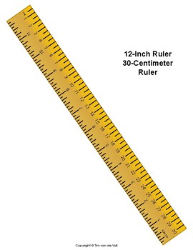 printable paper rulers inches and centimeter color and