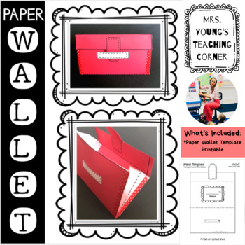 Printable Paper Wallet Template by Play Discover Grow TPT