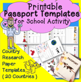 Printable Passport Template and Country Research Project (