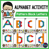 Printable Pattern Block Mats (Templates): Alphabet Fine Mo