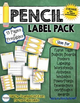 Preview of Printable Pencil Label Pack