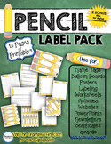 Printable Pencil Label Pack