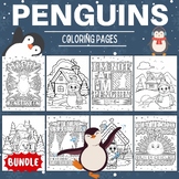 Printable Penguin Coloring Pages Sheets - Fun Winter Anima