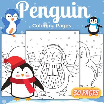 Printable Penguin Winter Coloring Pages Sheets - Fun December January ...
