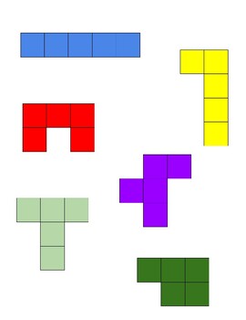 Pentominoes Assorted Colors 3 sets 36 pcs  Home School Classroom Puzzle 