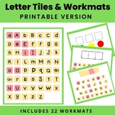 Printable Letter Tiles and Work Mats to build Phonics with
