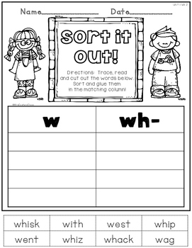 printable phonics 2nd grade unit 1 digraph and blends review tpt