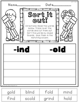 printable phonics 2nd grade unit 3 closed syllable exceptions