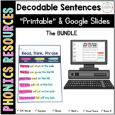 Decodable Sentences BUNDLE: Printable & Google Slides