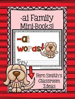 Preview of ai Word Family Quick and Easy to Prep Printable Phonics Reading Mini-Books