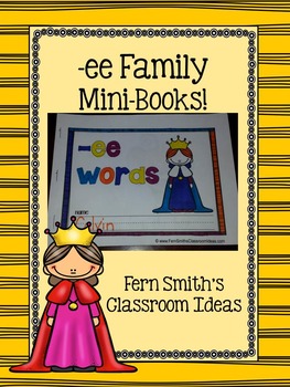 Preview of ee Word Family Quick and Easy to Prep Printable Phonics Reading Mini-Books