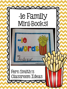 Preview of ie as long i Word Family Quick and Easy to Prep Printable Reading Mini-Books