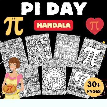 Preview of Printable Pi Day Coloring Pages Sheets  - Fun March April Activities