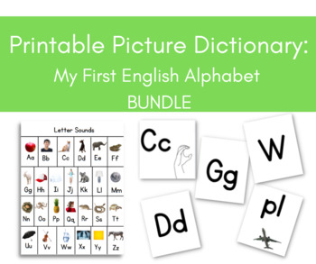 Preview of Printable Picture Dictionary: My First Alphabet BUNDLE